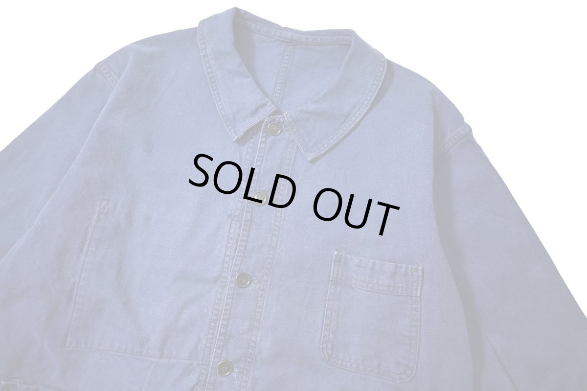 画像3: 60s Used French Cotton Twill Work Jacket (3)