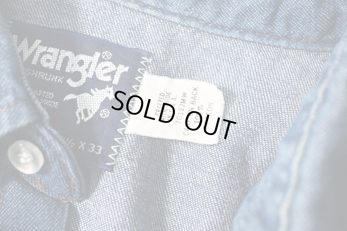 画像5: 80s Used Wrangler Denim Western Shirt made in USA (5)