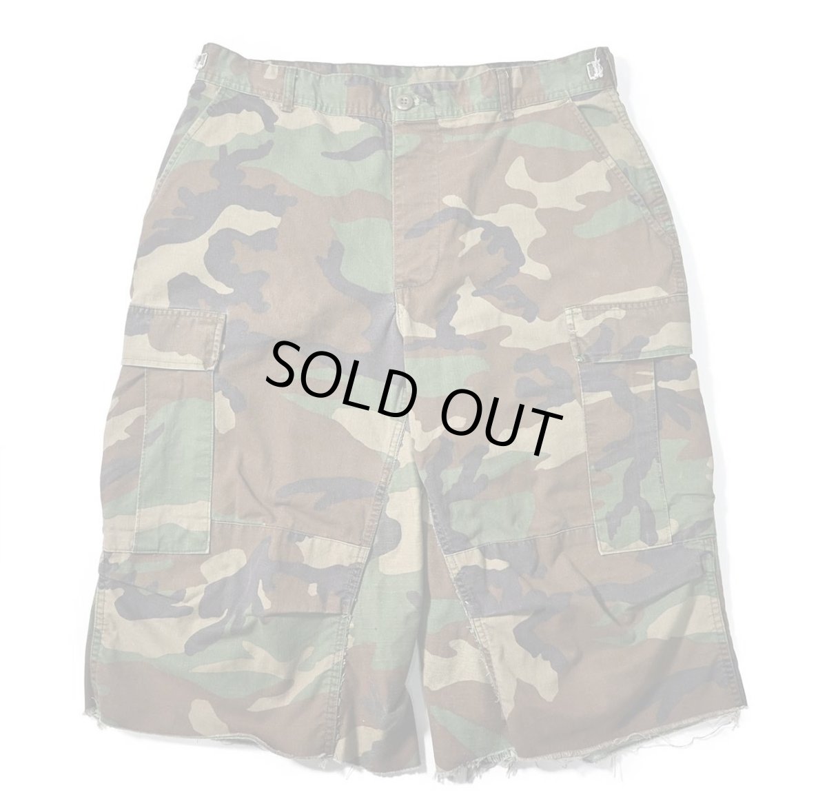 画像1: Used Us Army Customized Combat Jorts Woodland Camo (1)