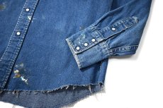 画像3: 80-90s Used Carhartt Painted Denim Western Shirt (3)