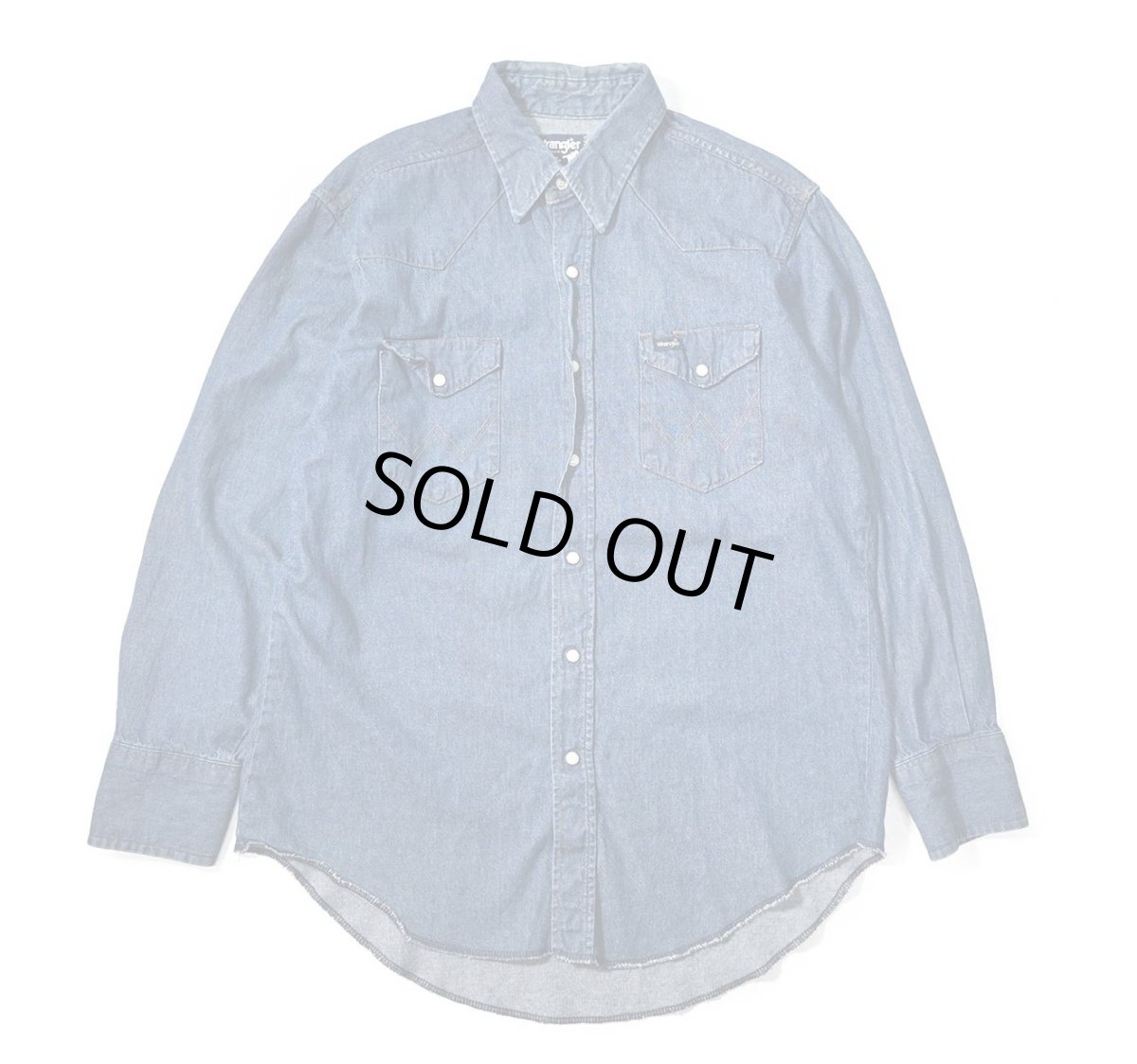 画像1: 80s Used Wrangler Denim Western Shirt made in USA (1)