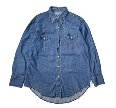 画像1: 80s Used Wrangler Denim Western Shirt made in USA (1)