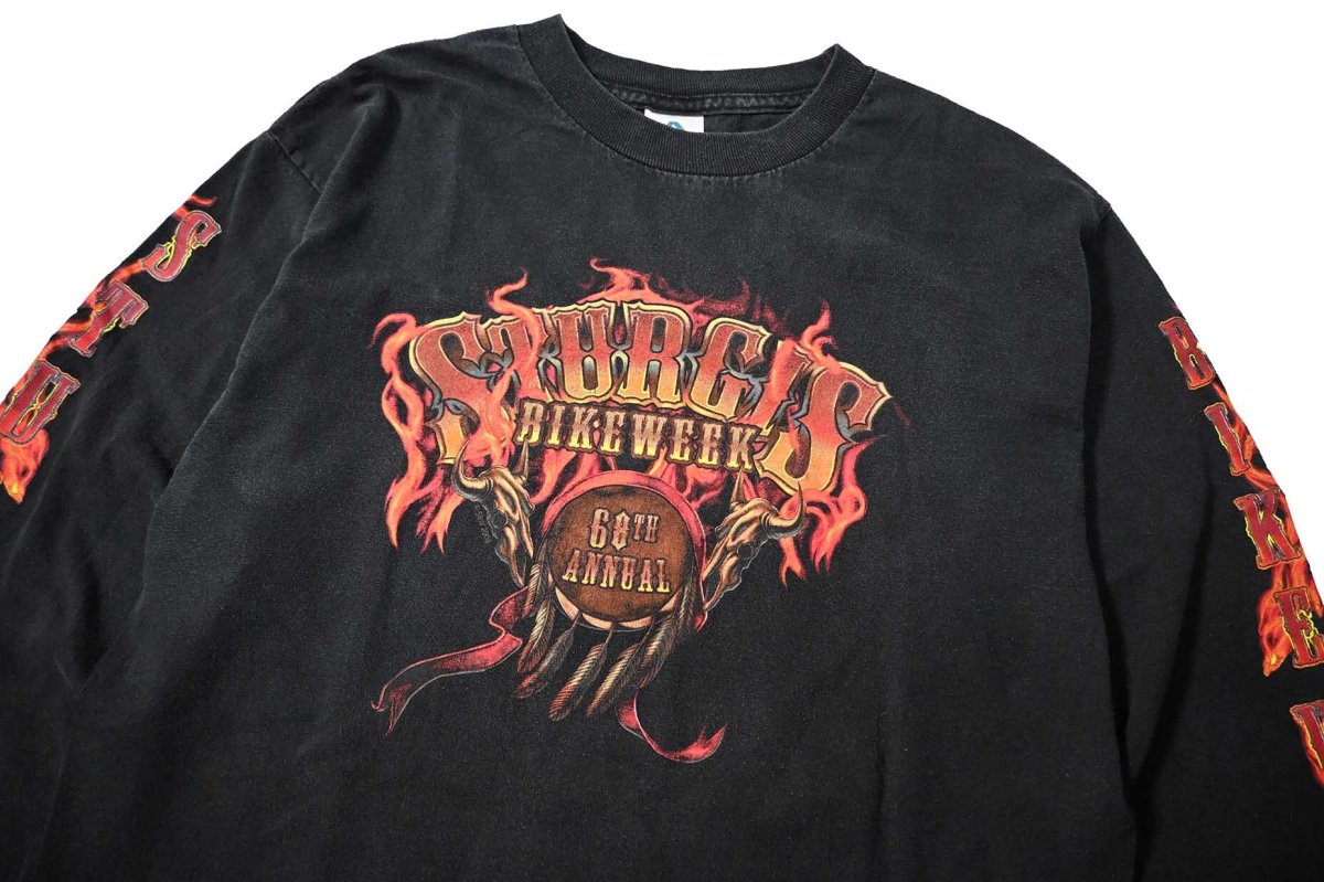画像2: 00s Used Bike Week L/S Print Tee (2)