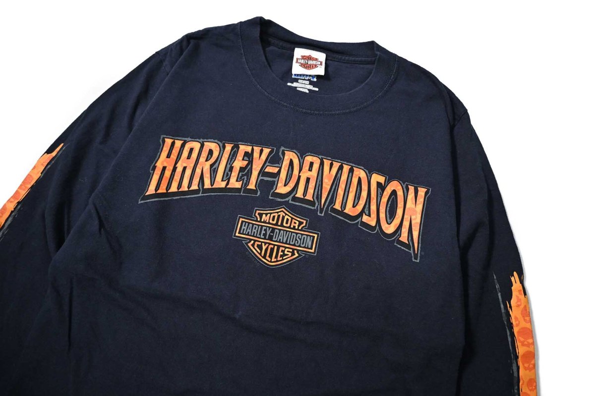 画像2: Used Harley-Davidson L/S Print Tee (2)