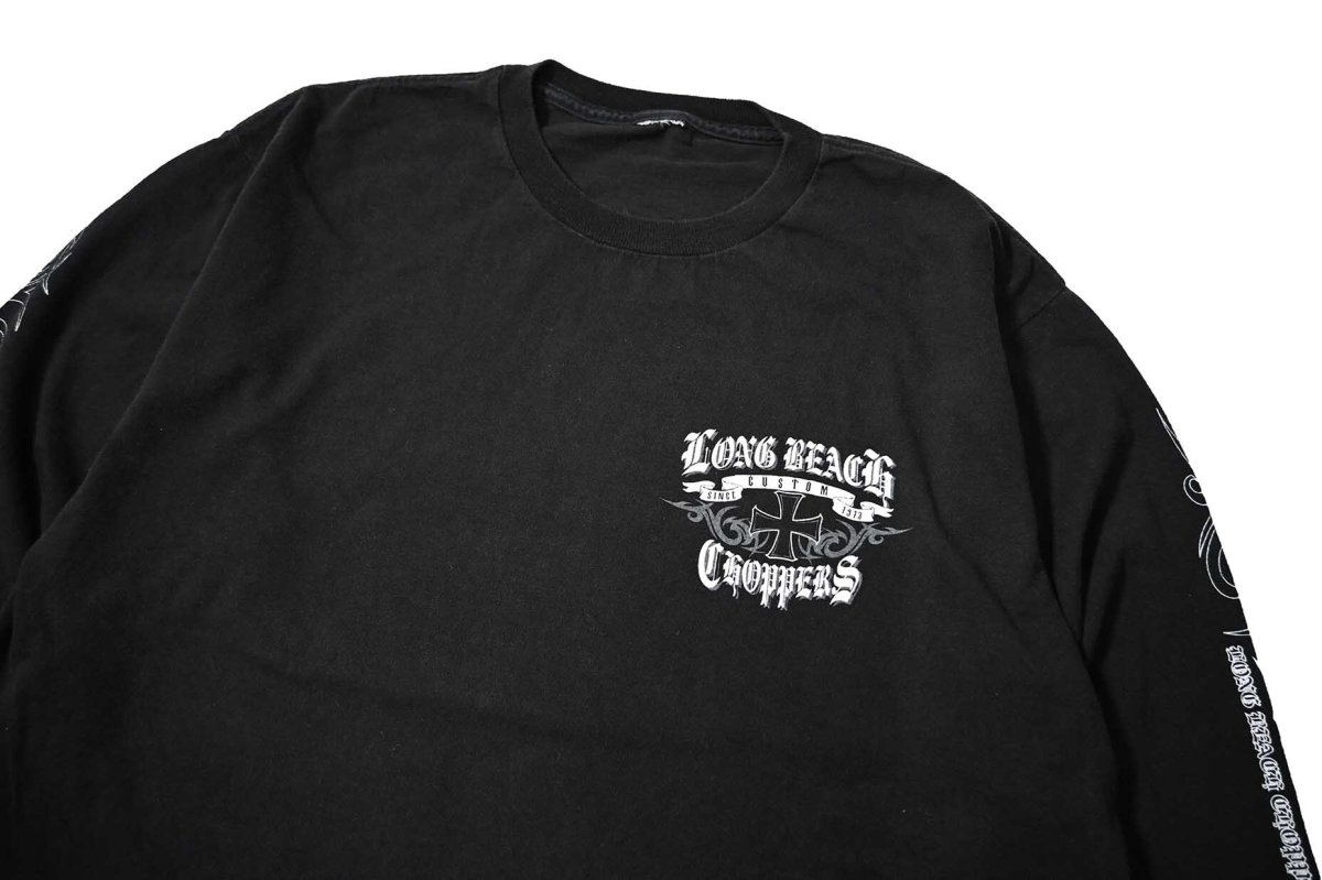 画像2: 90-00s Used Long Beach Choppers L/S Print Tee (2)