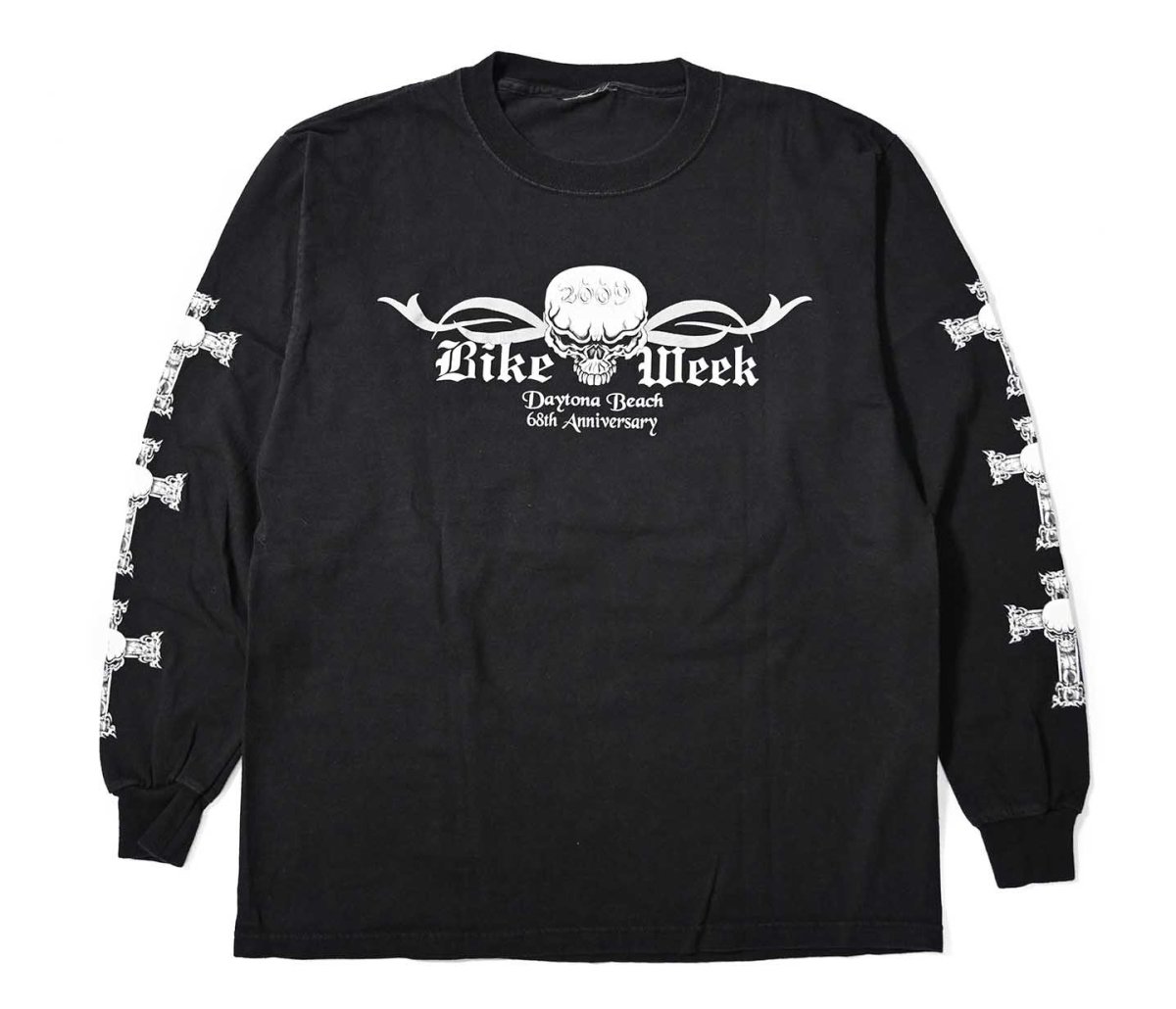 画像1: 00s Used Bike Week L/S Print Tee (1)
