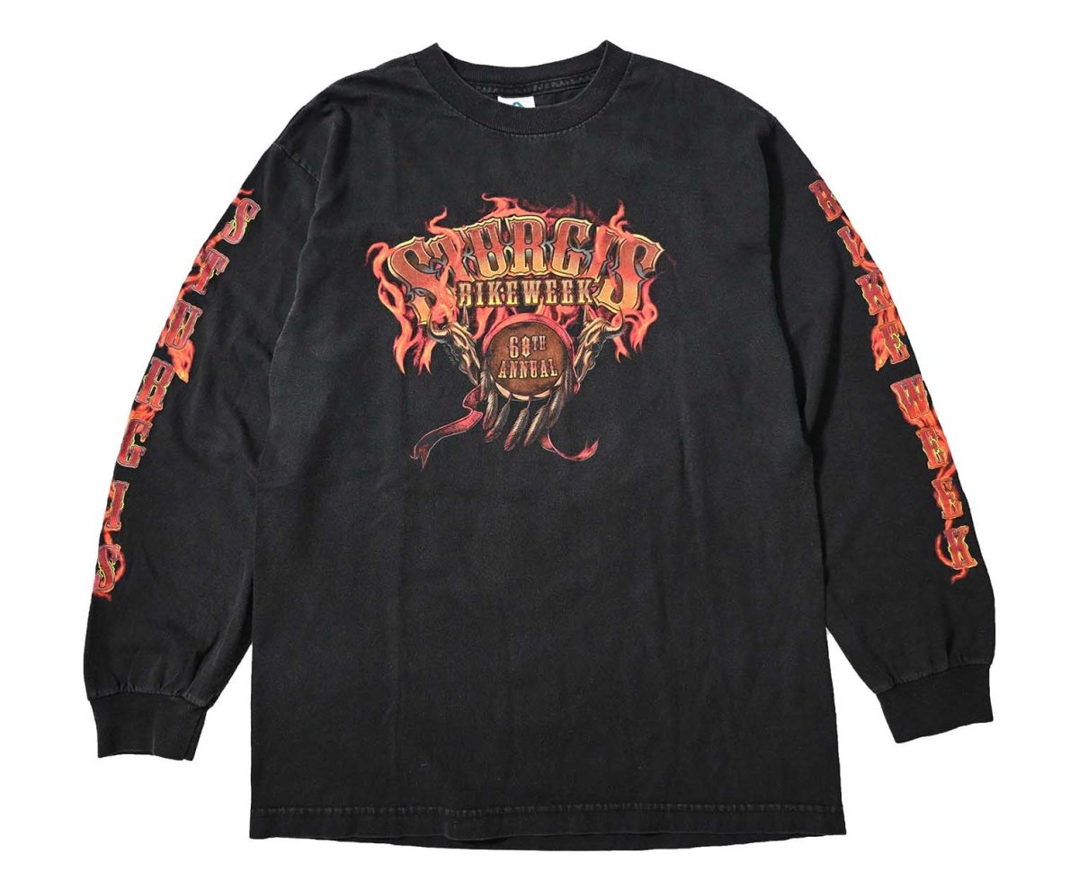 画像1: 00s Used Bike Week L/S Print Tee (1)
