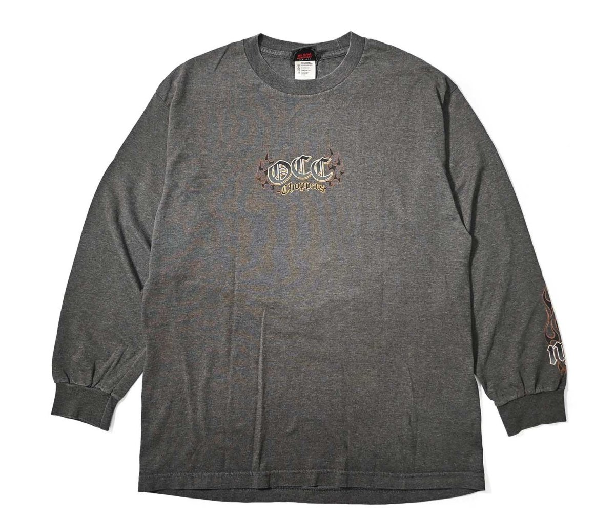 画像1: 00s Used Orange County Choppers L/S Print Tee (1)