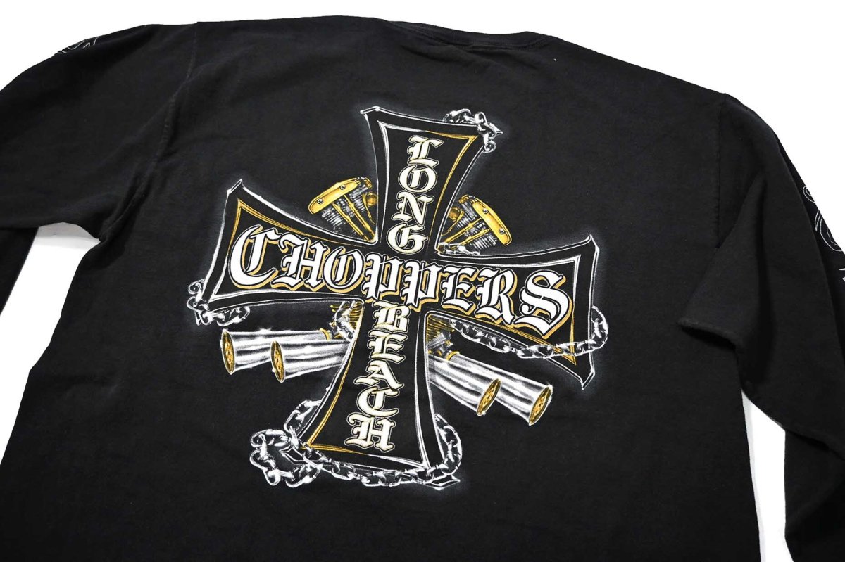 画像6: 90-00s Used Long Beach Choppers L/S Print Tee (6)
