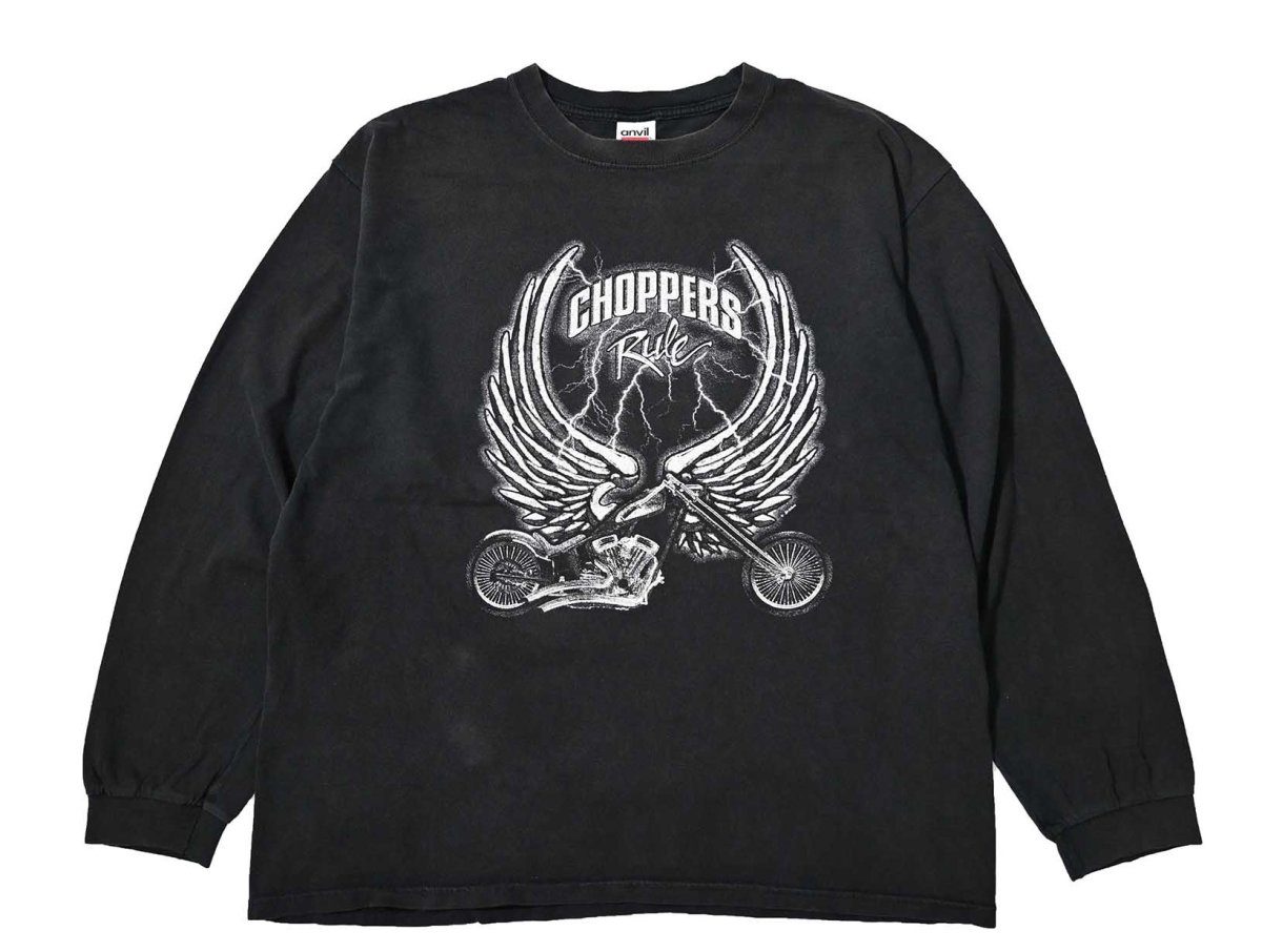 画像1: 00s Used Choppers Rule L/S Print Tee (1)