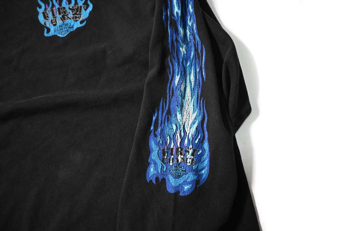 画像4: 90s Used First Chance Custom Cycles Okinawa L/S Print Tee (4)