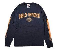 画像1: Used Harley-Davidson L/S Print Tee (1)