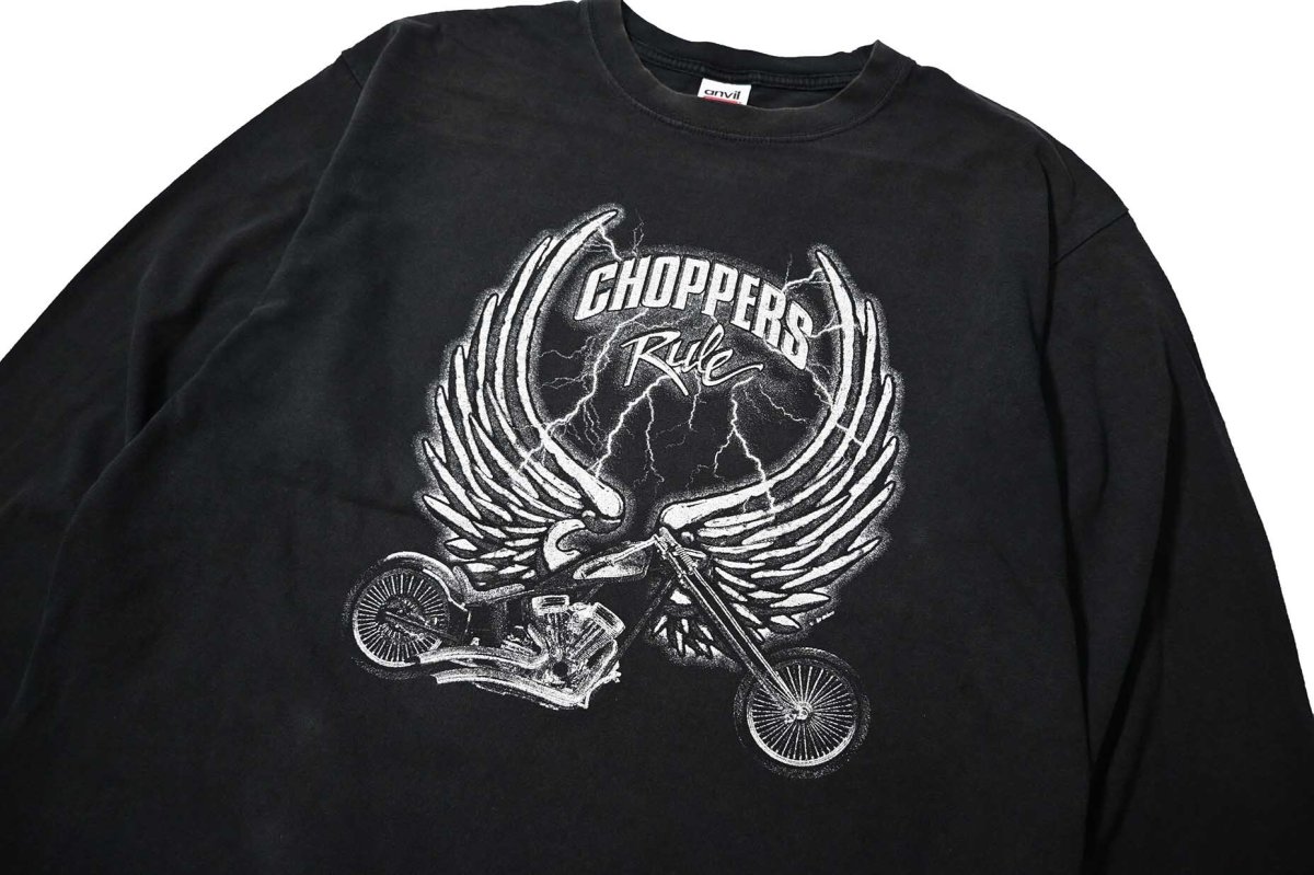 画像2: 00s Used Choppers Rule L/S Print Tee (2)