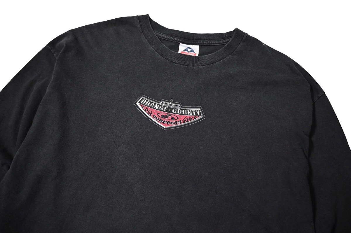 画像2: 00s Used Orange County Choppers L/S Print Tee (2)