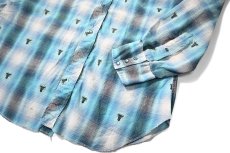 画像3: 60-70s Used Ombre Check Western Shirt (3)