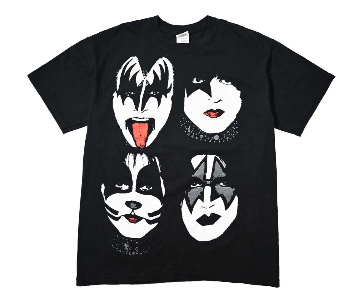 画像1: 00s Used Kiss Print Tee (1)