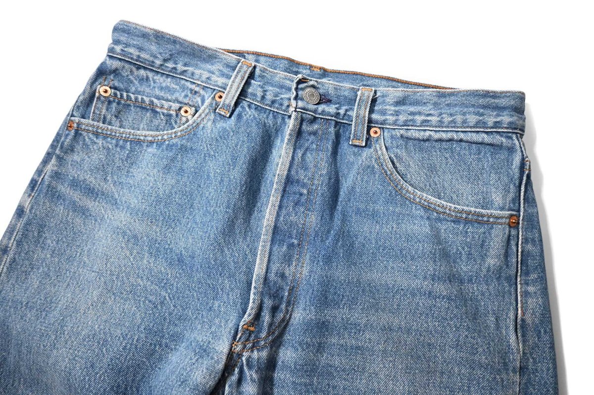 画像2: 92' Used Levi's 501 Denim Pants Cut Off made in USA リーバイス (2)