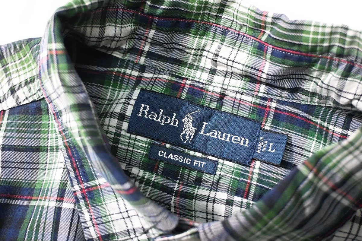画像4: 90-00s Used Ralph Lauren Plaid B/D Shirt "Classic Fit" (4)