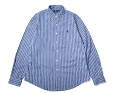 画像1: 90-00s Used Ralph Lauren Stripe B/D Shirt "Custom Fit" (1)