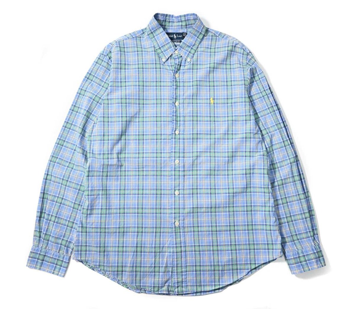 画像1: 90-00s Used Ralph Lauren Plaid B/D Shirt "Custom Fit" (1)