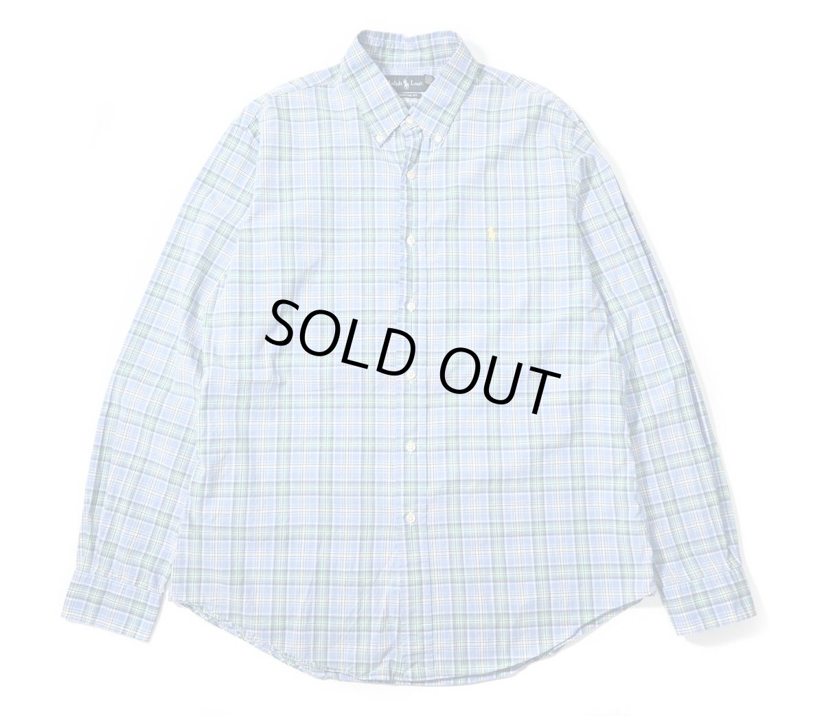 画像1: 90-00s Used Ralph Lauren Plaid B/D Shirt "Custom Fit" (1)