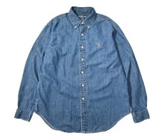 画像1: 90-00s Used Ralph Lauren Dungaree B/D Shirt "Classic Fit" (1)