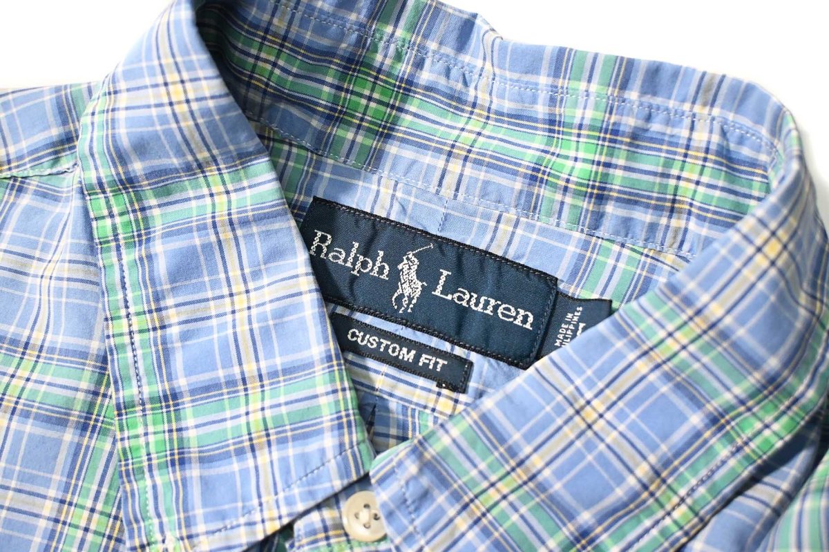 画像4: 90-00s Used Ralph Lauren Plaid B/D Shirt "Custom Fit" (4)