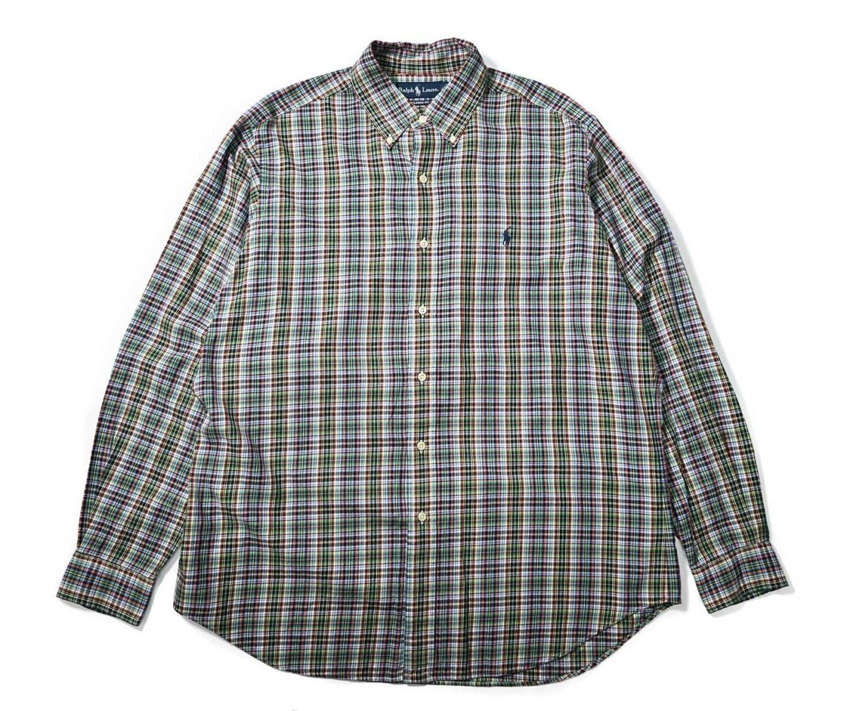 画像1: 90-00s Used Ralph Lauren Plaid B/D Shirt "Classic Fit" (1)