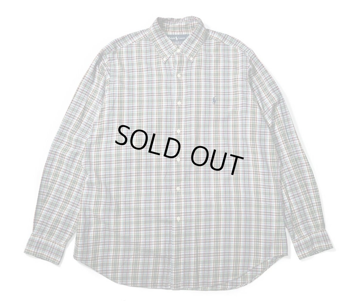 画像1: 90-00s Used Ralph Lauren Plaid B/D Shirt "Classic Fit" (1)