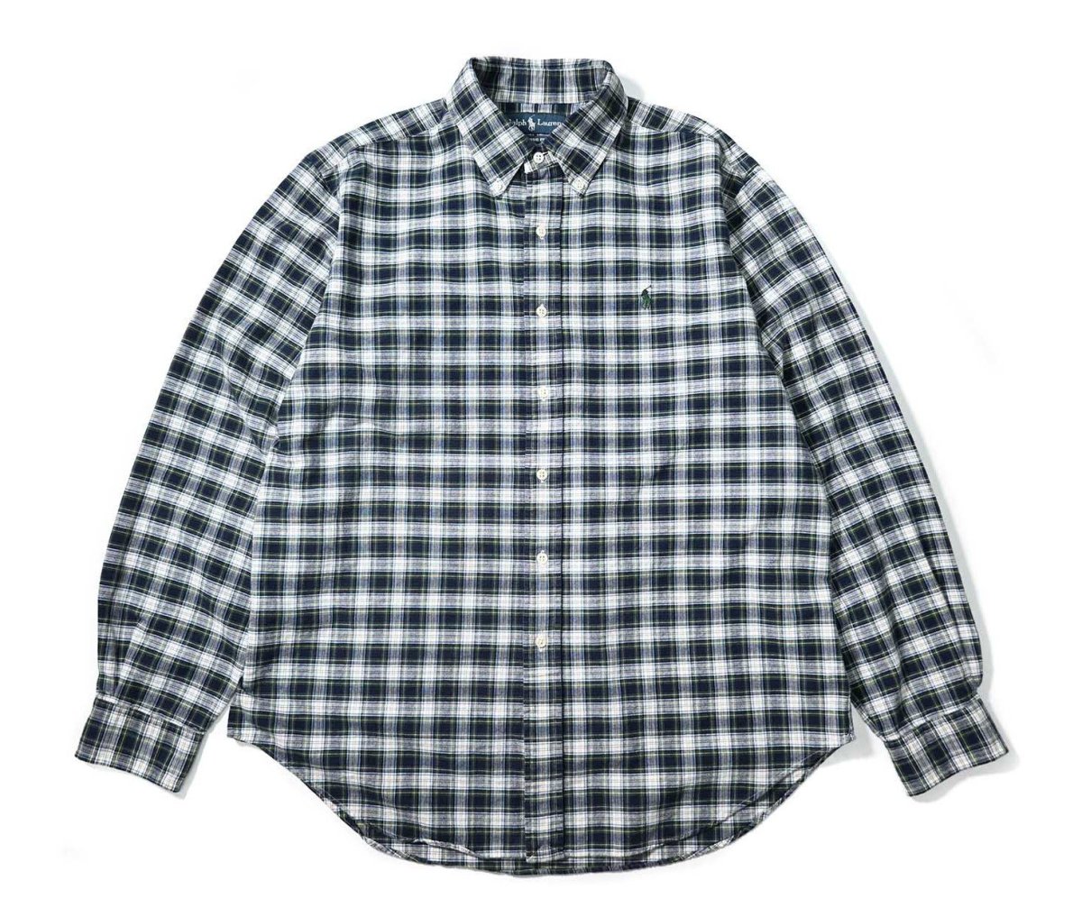 画像1: 90-00s Used Ralph Lauren Plaid B/D Shirt "Classic Fit" (1)
