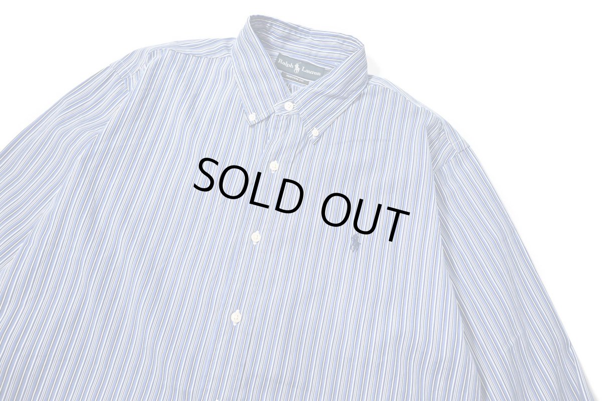 画像2: 90-00s Used Ralph Lauren Stripe B/D Shirt "Custom Fit" (2)