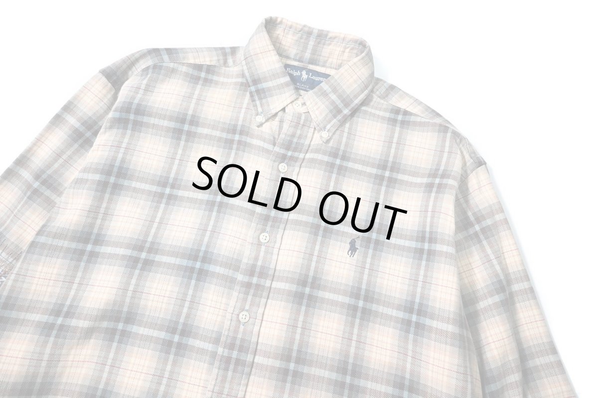 画像2: 90-00s Used Ralph Lauren Plaid B/D Flannel Shirt "Blake" (2)