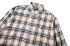 画像2: 90-00s Used Ralph Lauren Plaid B/D Flannel Shirt "Blake" (2)