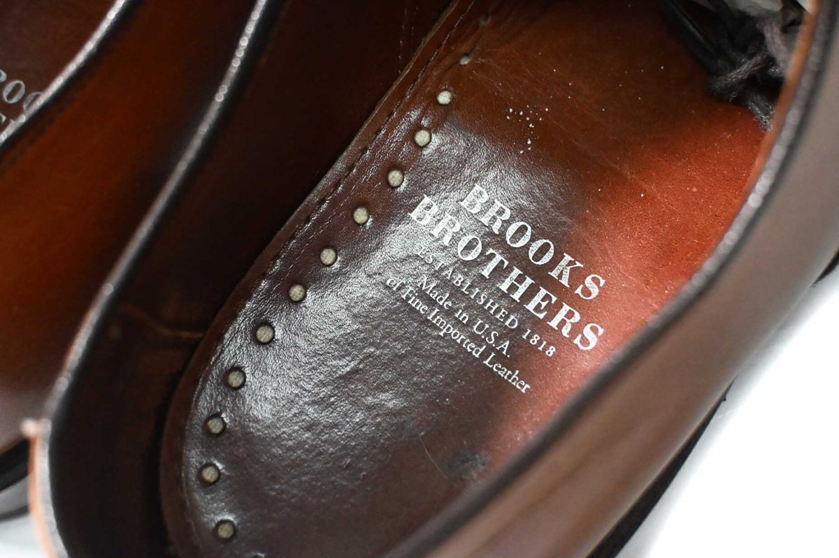 画像3: Used Brooks Brothers Straight Tip Leather Shoes made in USA (3)
