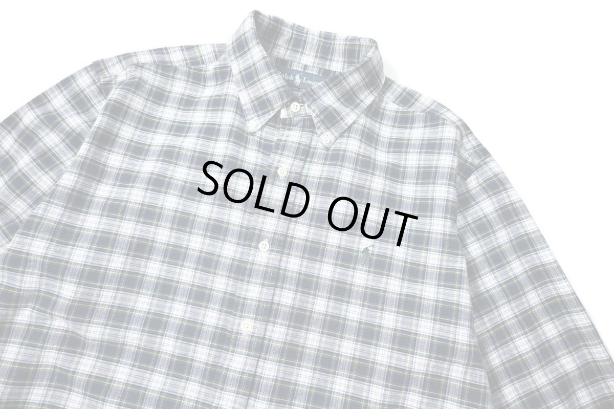 画像2: 90-00s Used Ralph Lauren Plaid B/D Shirt "Classic Fit" (2)