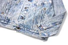 画像4: 87' Used Levi's 70507-0219 Painted Chemical Wash Denim Jacket made in USA (4)