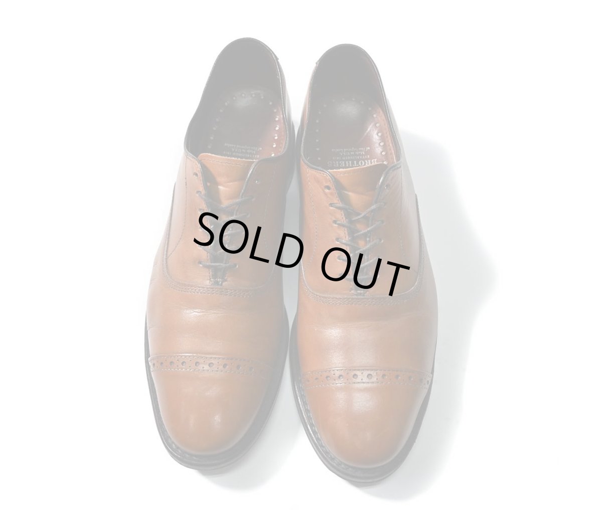 画像2: Used Brooks Brothers Straight Tip Leather Shoes made in USA (2)