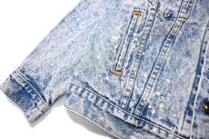 画像5: 87' Used Levi's 70507-0219 Painted Chemical Wash Denim Jacket made in USA (5)