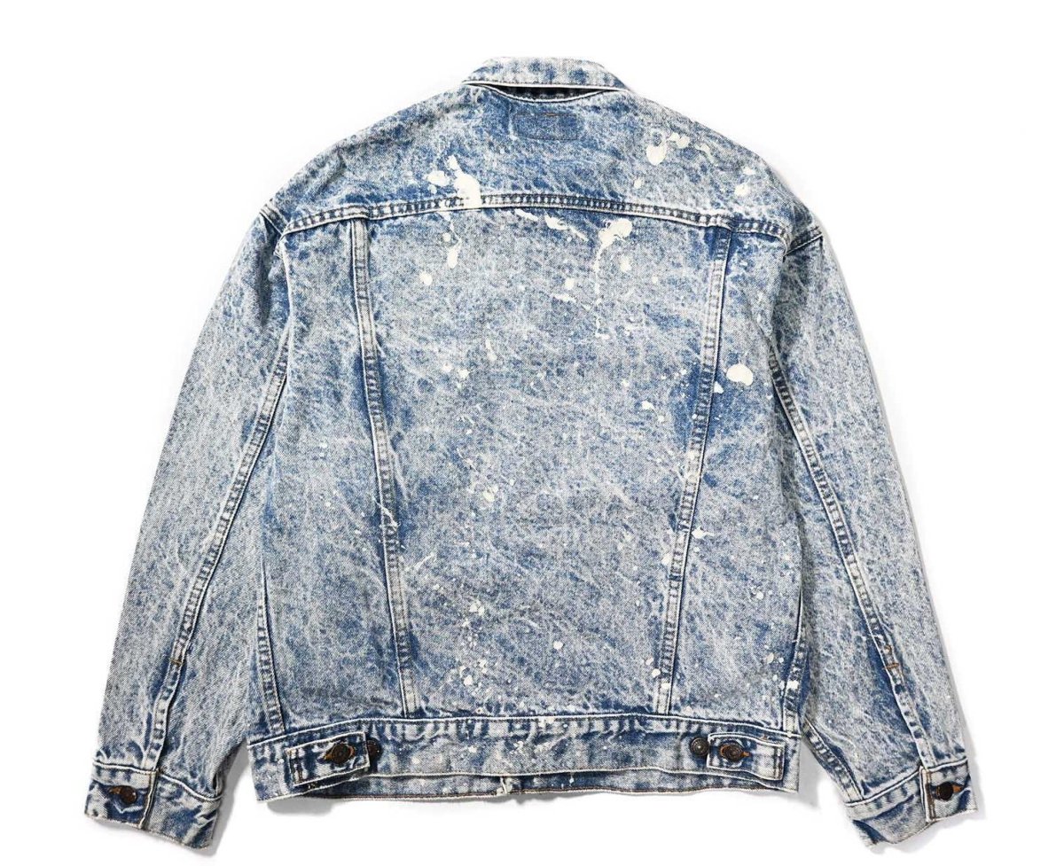 画像2: 87' Used Levi's 70507-0219 Painted Chemical Wash Denim Jacket made in USA (2)