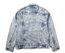 画像2: 87' Used Levi's 70507-0219 Painted Chemical Wash Denim Jacket made in USA (2)