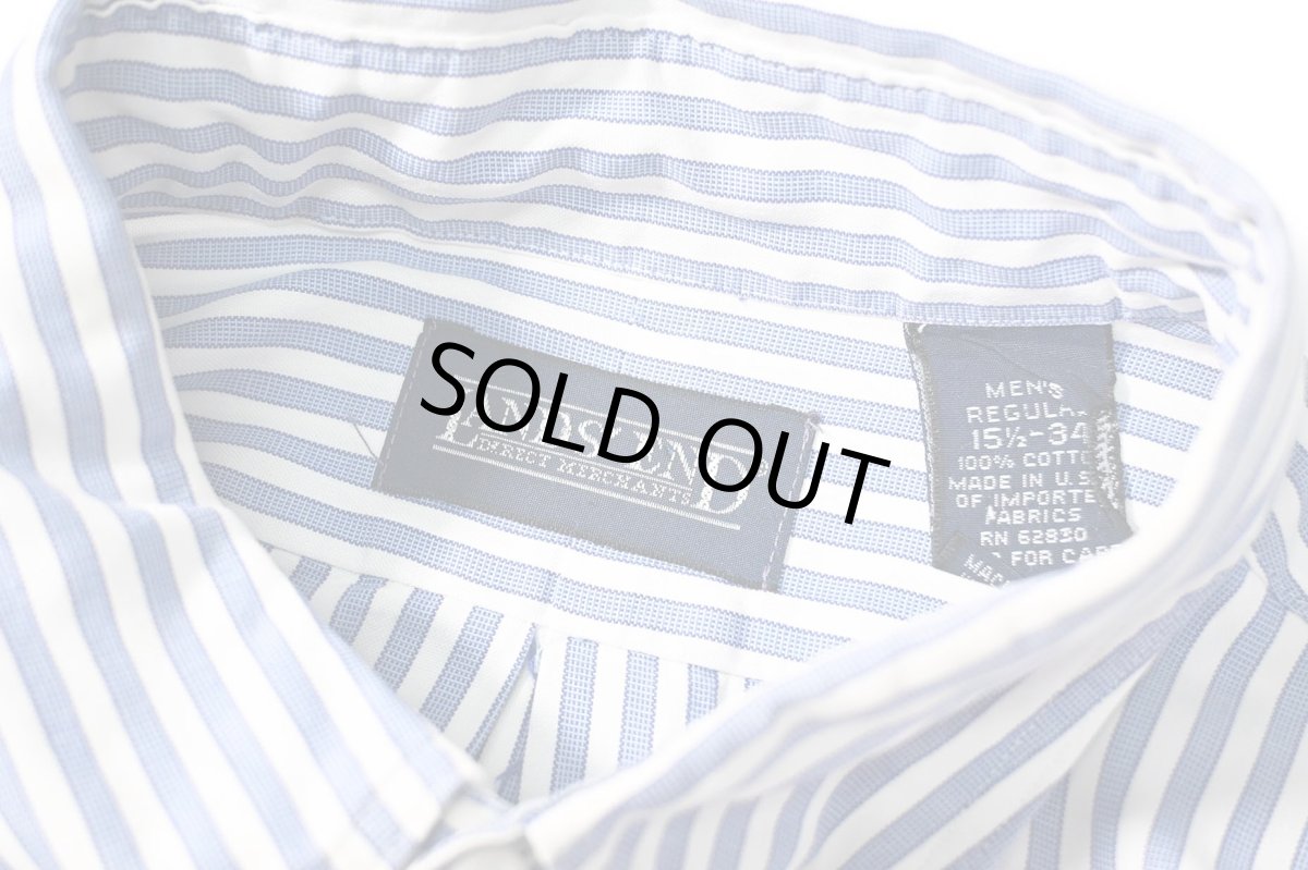 画像4: 90s Used Lands' End Stripe B/D Shirt (4)