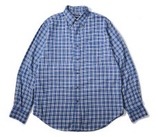 画像1: 90s Used Lands' End Plaid B/D Flannel Shirt (1)