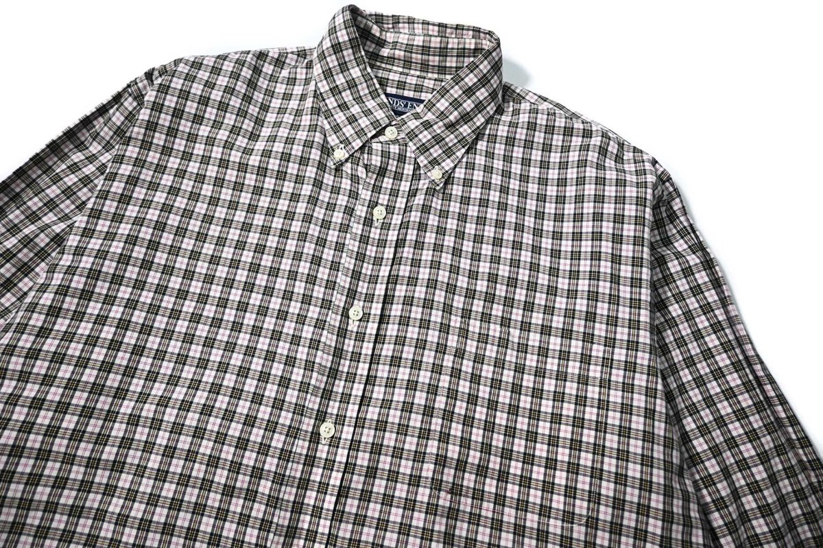 画像2: 90s Used Lands' End Plaid B/D Shirt (2)