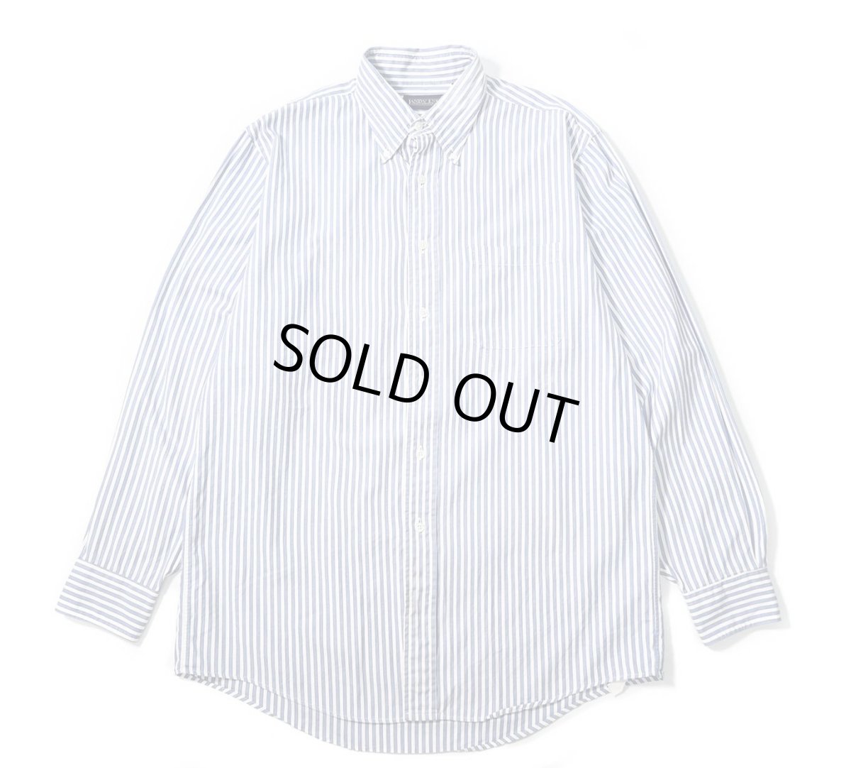 画像1: 90s Used Lands' End Stripe B/D Shirt (1)