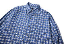 画像2: 90s Used Lands' End Plaid B/D Flannel Shirt (2)