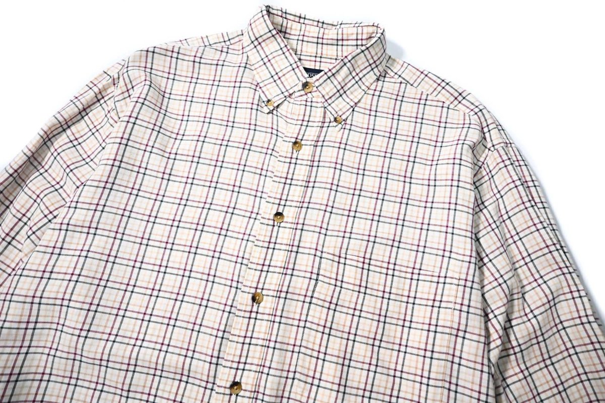 画像2: 90s Used Lands' End Plaid B/D Shirt (2)