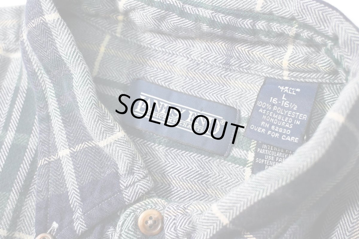 画像4: 90s Used Lands' End Plaid B/D Flannel Shirt (4)