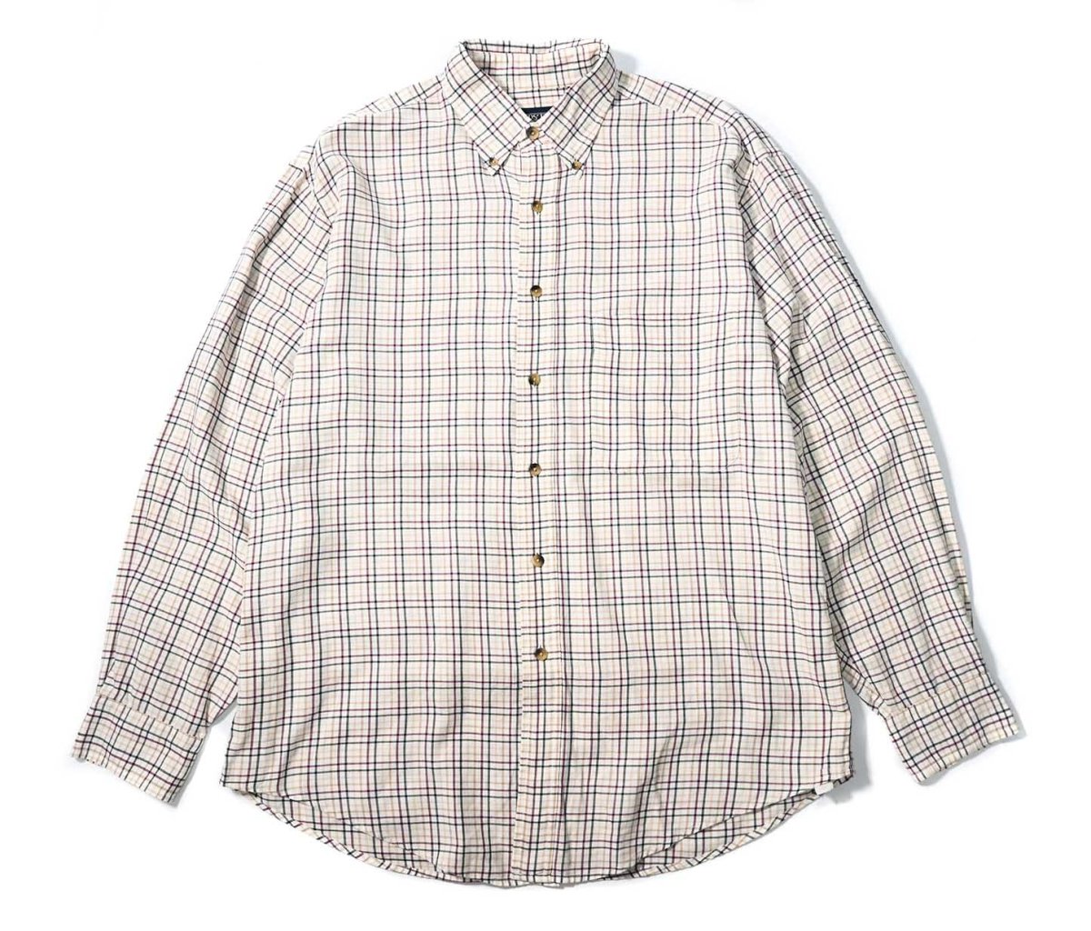 画像1: 90s Used Lands' End Plaid B/D Shirt (1)