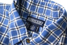 画像4: 90s Used Lands' End Plaid B/D Flannel Shirt (4)