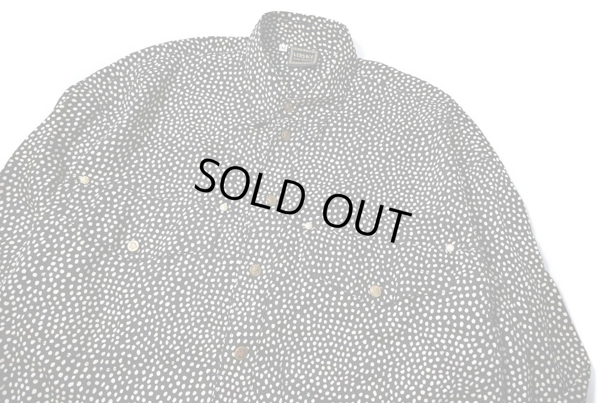 画像2: Used Versace Jeans Signature Polka Dot Pattern L/S Shirt (2)